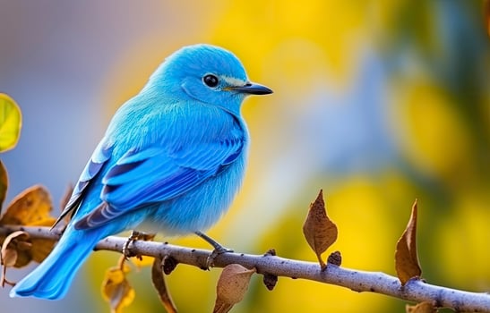 AI generated Cute little bird with a  nature background.  AI Generated. photo