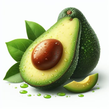 AI generated Green avocado fruit photo