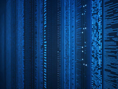 AI generated Digital Cyberspace with Particles and Digital Data Network Connections. High Speed Connection and Data Analysis Technology Digital Abstract Background Concept. 3d rendering photo