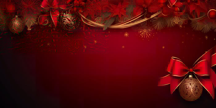 AI generated Christmas ball decoration background. AI Generated photo