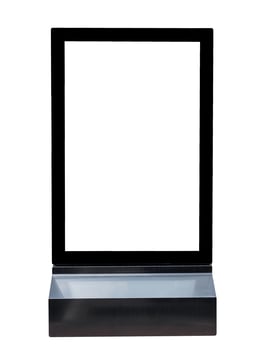 Base black signs square aluminium advertising photo