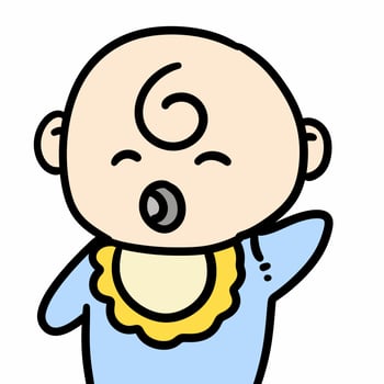 art illustration of a cartoon baby photo