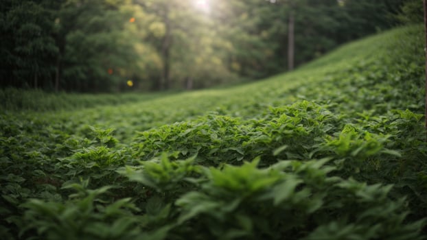AI generated Analyze the impact of seasonal changes on the greenery, considering factors such as temperature, precipitation, and sunlight. photo