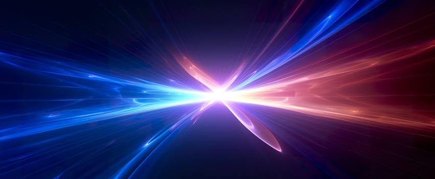 AI generated Neon colored glowing high energy singularity in space, 3D rendering. AI Generated photo
