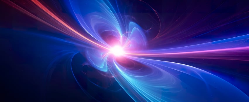 AI generated Neon colored glowing high energy singularity in space, 3D rendering. AI Generated photo