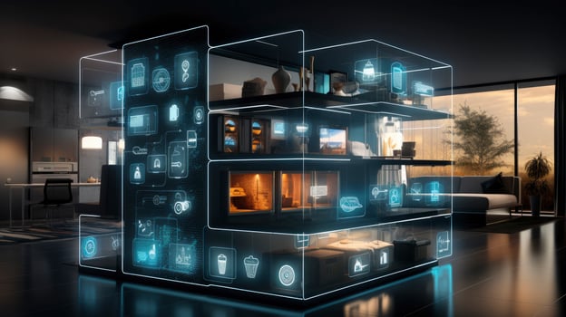 AI generated Connected Living, The IoT Revolution in Smart Homes. AI Generated photo