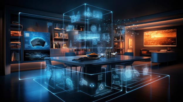 AI generated Connected Living, The IoT Revolution in Smart Homes. AI Generated photo