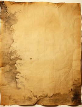 AI generated Sheet of vintage yellowed paper. AI Generated photo