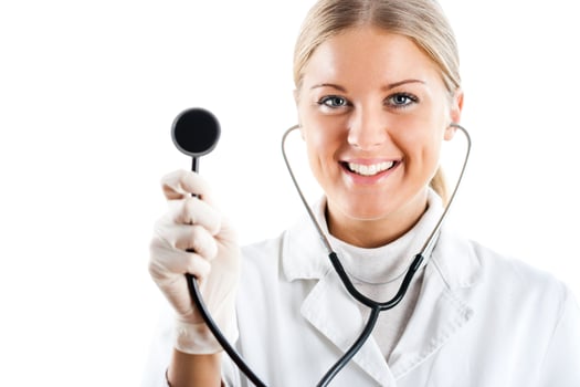 Doctor with stethoscope photo