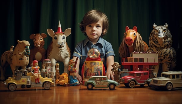 AI generated Childhood  the Magic of Toys photo