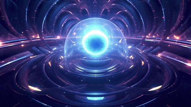 AI generated quantum perspective, digital art illustration, Generative AI photo