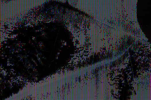damaged LCD screen with cracks, full-frame background and texture photo