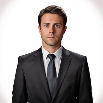 AI generated Businessman in jacket isolated photo