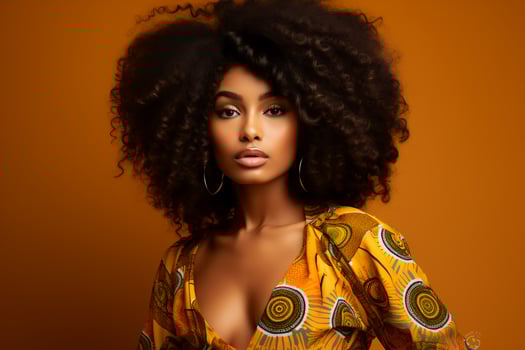 AI generated Bold and Beautiful Black Month Banner Showcasing Stylish Afrocentric Attire photo