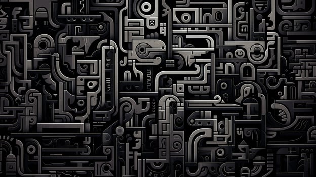 AI generated Abstract futuristic composition. Surrealist style photo