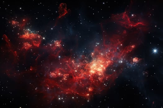 AI generated large cluster with stars is seen, photo