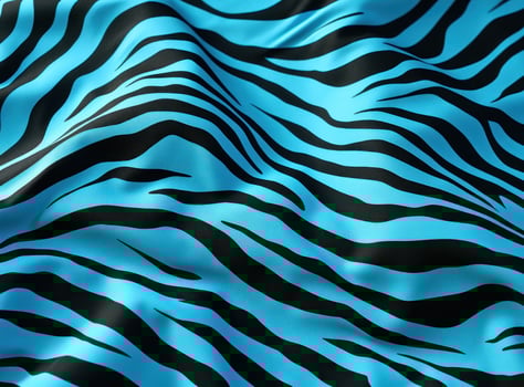 AI generated the image shows blue, black, and white zebra stripes on a blue fabric, photo
