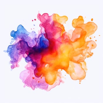 AI generated watercolor splotch splatter of water isolated photo