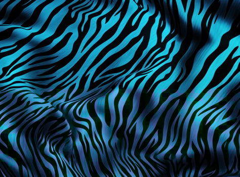 AI generated zebra print fabric on blue, photo