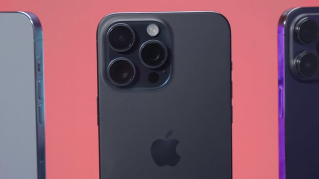 New York - September 15, 2023. iPhones of different generations in comparison. Action. Comparison of new iPhone 15 with versions 14 and 13 generations. Design of iPhones 13, 14 and 15 promax versions photo