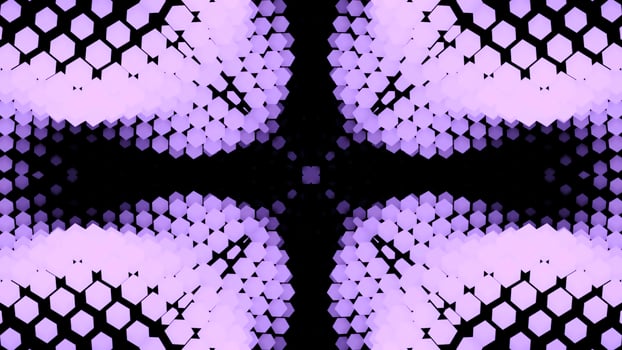 Abstract pattern of dots moving in waves. Design. Geometric points move in wave flows changing pattern. Kaleidoscopic style of changing pattern of geometric dots photo