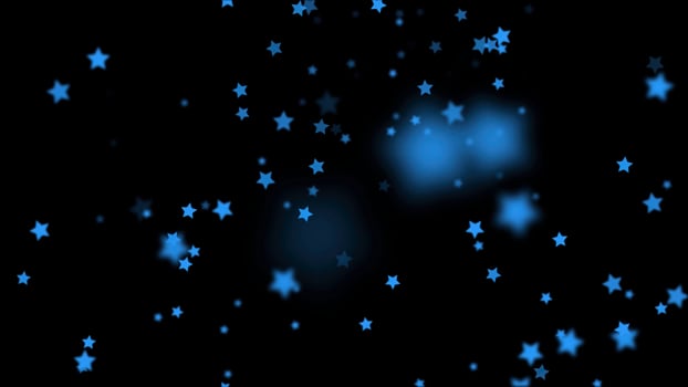 Falling Stars cartoon over black background very easy to use them over your videos using alpha channel, stars rain effect, christmas and celebration concept photo