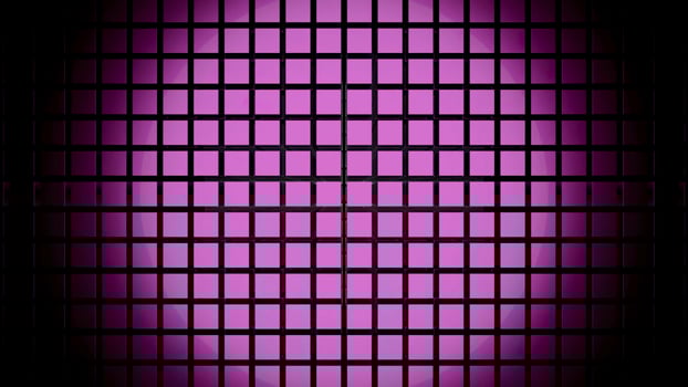 Abstract pink wall of same size squares with a vertical moving wave. Design. Cubic shaped background with a round light spot. photo