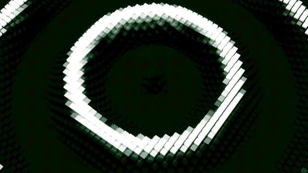 Dark background.Design.A dark green abstraction with a white outline that creates a figure. photo