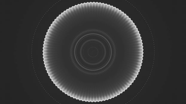 Flashing rings in musical rhythm. Motion. Centralized circles blink and move to beat of music. Glowing rings for musical animation photo