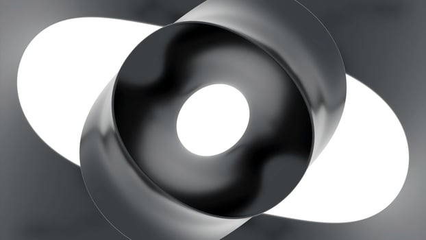 Centralized animation with circular transitions. Design. Futuristic transition with liquid circles on white background. Liquid circles change and move with pulsating effect photo
