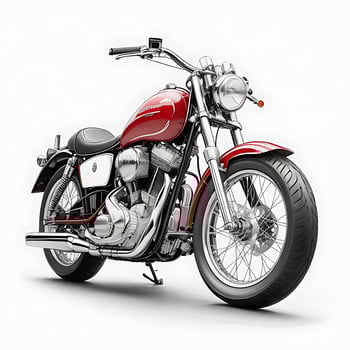 AI generated New Vintage motorcycle black, green and red modern colors photo
