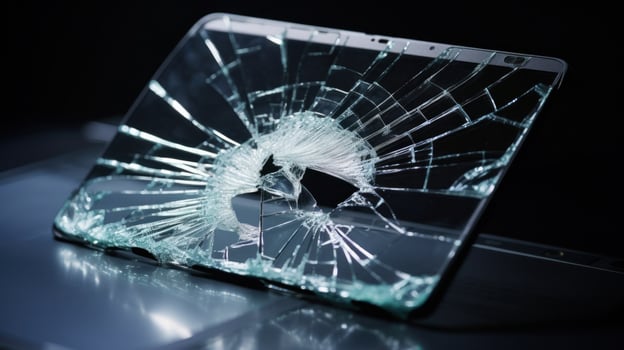 AI generated a broken screen, faulty keyboard, or malfunctioning ports photo