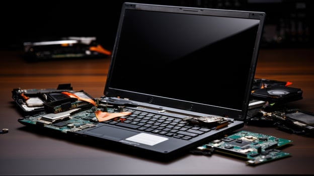 AI generated data loss during the laptop repair process photo