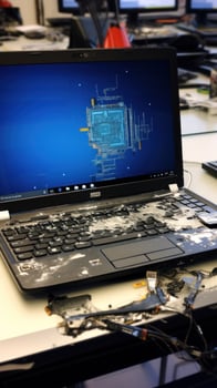 AI generated data loss during the laptop repair process photo