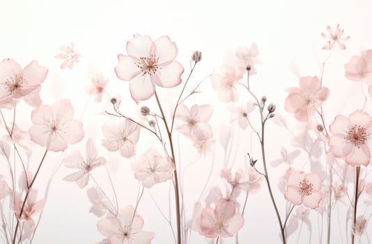 AI generated flowers with the stems showing in the background photo