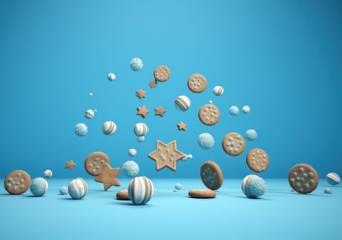 AI generated christmas cookie collection photo