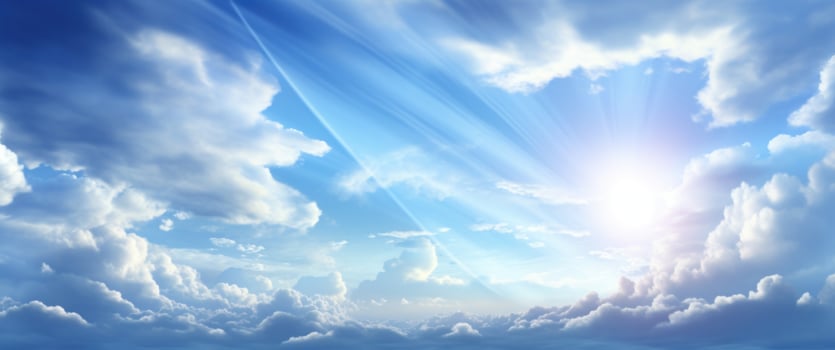 AI generated the clouds and sky are a bright blue photo