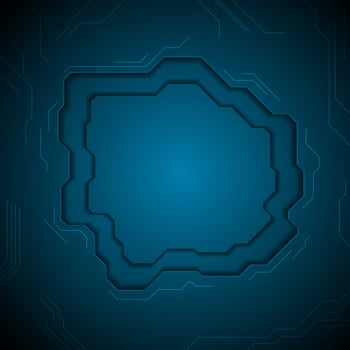 Dark blue technology abstract background with circuit board photo