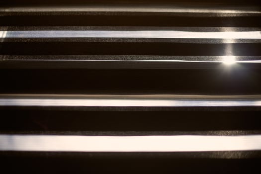 Office blinds. Modern fabric blinds. Office meeting room lighting range control. photo