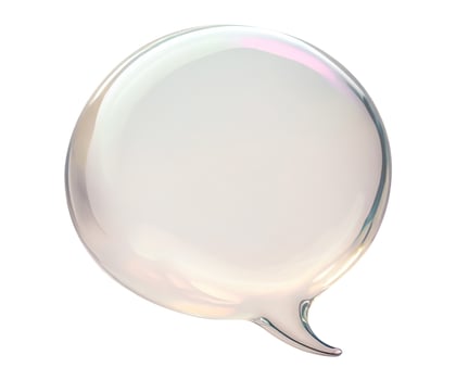 AI generated Bubble message, 3d online chat with speech or talk object for social media post. photo