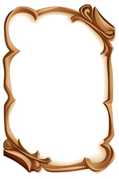 AI generated Old Border Frame Illustration Copy Space Area photo