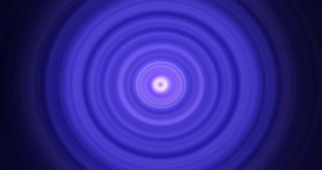 Abstract background of bright blue glowing energy magic radial circles of spiral tunnels made of lines photo