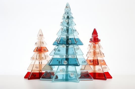 AI generated the words merry christmas christmas tree arranged in different colors are spelled out, photo