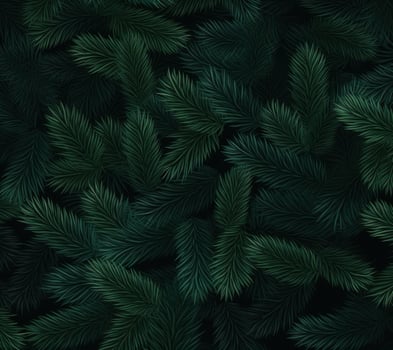 AI generated a fir tree branch in background photo