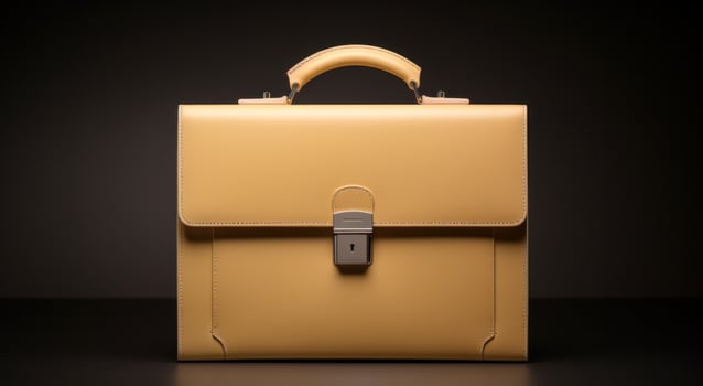 AI generated the claude legrand small briefcase on a dark background, photo