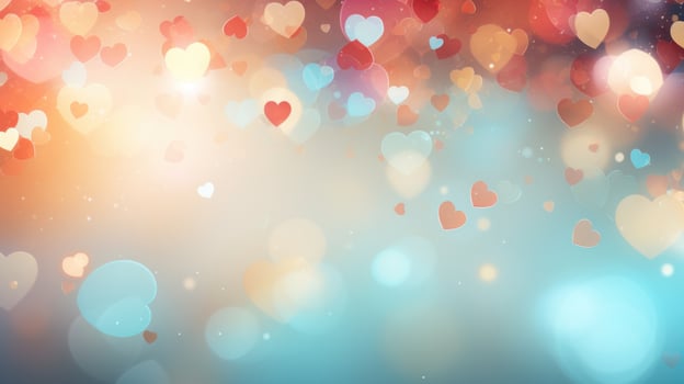 AI generated a colorful background with colorful hearts and hearts on it, photo