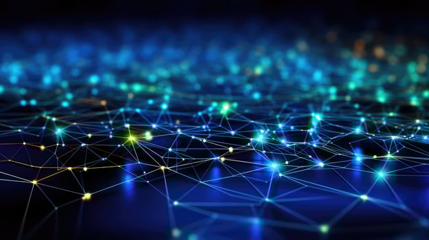 AI generated technology network electronic background photo