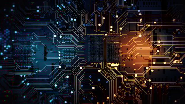 AI generated experimental abstract electronic background photo