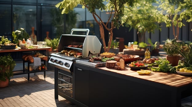 AI generated ribs cook bbq food photo