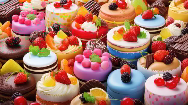AI generated birthday party cake food photo